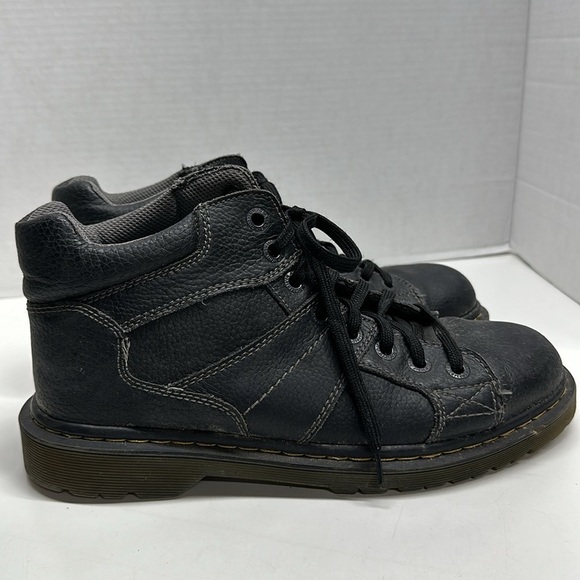 Dr Martens Harrisland Boots Leather Lace Up Work Shoes Docs Black Men\'s Size 11 main image 9